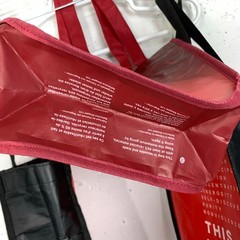 Lululemon Signature Logo Tote Bags Set of Three Red Black Double Handle Small