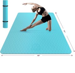 Extra Large Yoga Mat – 72″x48″, 1/4″ Thick, Non-Slip, Durable, Eco-Friendly