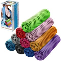 Ponpon 10pcs Cooling Towel Ice Towels for Neck Small, 10 Packs