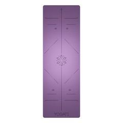 Yoga Mat with Alignment Lines. Exercise mat with carry strap. Pilates mats fo…