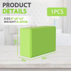 9″x6″x3″ Yoga Blocks, Soft Non-Slip Surface Premium Foam Blocks, Supportive, Lig