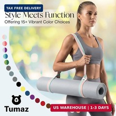 Tumaz Yoga Mat Strap [MAT NOT Included] (2 Sizes) with Extra Thick & Comfy Delic