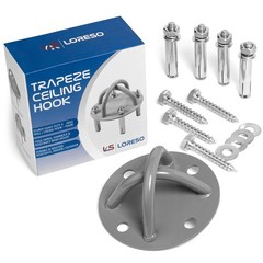 Training Anchor Mount Hook for Suspention-Trainer Straps, Ceiling Mount Bracket