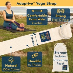 Ima Yoga Fitness – Adaptive Yoga Strap, Yoga Stretching Strap, Extra-Wide 2