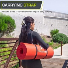 High Density Yoga Mat 1/2 Inch Thick with Carrying Strap for Easy Transport