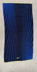 Nike Striped Jacquard Towel -Blue/Yellow Brand New w/o Tags. 48”x12”