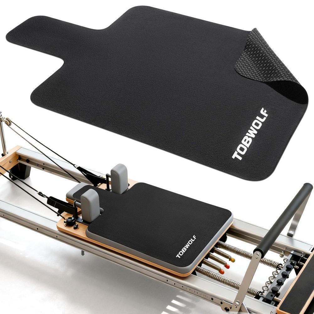 Non-Slip Pilates Reformer Mat Towel, 39in x 24in Suede Pilates Reformer Mat C…