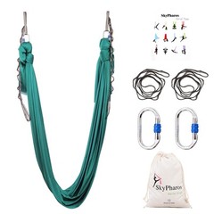 5.5 Yards Aerial Silks Yoga Swing Set – Aerial Yoga Hammock Kit Anti-Gravity …