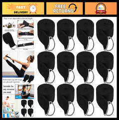 12 Pack 6 Ft Yoga Straps with Adjustable D-Ring Buckles for Stretching & Flexibi