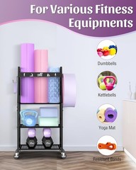 Yoga Mat Storage Racks,Home Gym Storage Rack Dumbbells Kettlebells Foam Roller