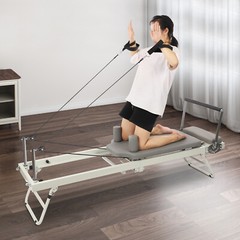 Foldable Pilates Reformer Workout Machine Yoga Reformer Cardio Fitness Rebounder
