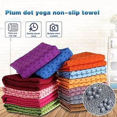 Microfibre Yoga Mat Towel, AntiSkip PVC dots Yoga, Pilates, Sports, Fitness, Home,…