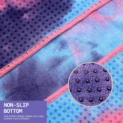 2 Pack Hot Yoga Towel with Grip Dot, Non Slip Yoga Mat Towe Sweat Absorbent Towe