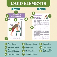 60 Chair Yoga Exercises – Gentle Workouts for 4″ x 6″ Cards, Green