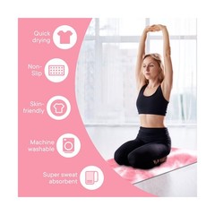 Yoga Towels, Non Slip Hot Yoga Mat Towel with Grip Dots,Super-Absor… Fast Ship