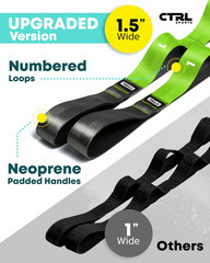Stretching Strap with Loops – Non Elastic Stretch Band for Physical Therapy, Yog