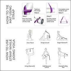 Adjustable Yoga Mat Carrier Strap | Comfy Sling Holder for Easy Transport | Thic