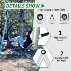 9.6 FT Portable Stand Yoga Swing Stand 551 LBS Aerial Yoga Frame Yoga Sling
