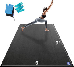 Extra Large Yoga Mat, 12’X6’/9’X6’/7’X5’/6’X4′ (9MM) Extra Wide and Thick Exerci