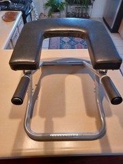 Living Yoga Inversion Trainer Headstand Bench Chair Black and Silver