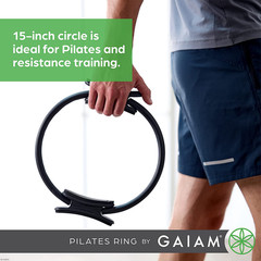 Gaiam Pilates Ring – Lightweight Foam Circle for Toning Arms, Thighs & Core