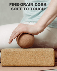 Bloques de Yoga Corcho 2 Piezas Alta Densidad Antideslizantes Accesorios Pilates