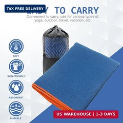 Eunzel 2 Pack Hot Yoga Towel with Grip Dot, Non Slip Yoga Mat Towe Sweat Absorbe