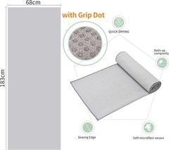 2 Pack Hot Yoga Towel with Grip Dot，Stickyfiber Yoga Mat Towels Non Slip for Hot