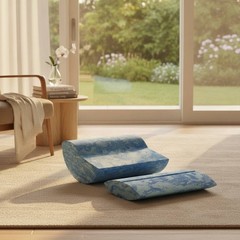 2 Pieces Fitness Block with Pad Nonslip Curved Block Slip-Resistant for Yogis