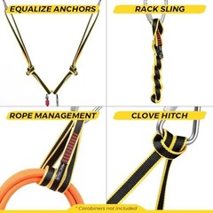 20MM Nylon Climbing Sling Runner 23KN CE2008/EN566 Rock 60cm/ 24inch |Pack of 6