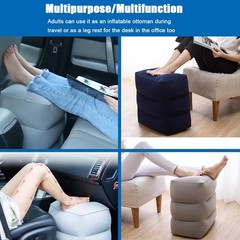 Inflatable Foot Rest for Air Travel,Airplane Travel Foot Rest Adjustable Heig…