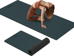 Extra Thick 12Mm TPE Exercise Yoga Mat with Strap, 72″L X 24.8″W Non-Slip Workou