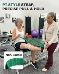 Trideer Stretching Strap with Loops & Leg Lifter, Non-Elastic PT-Style Physical