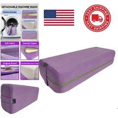 Yoga Bolster Pillow 25.6 Inch Purple Foam Cushion for Meditation and Support