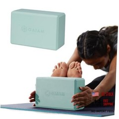Gaiam Yoga Block – Supportive Latex-Free Eva Foam – Soft Non-Slip Surface