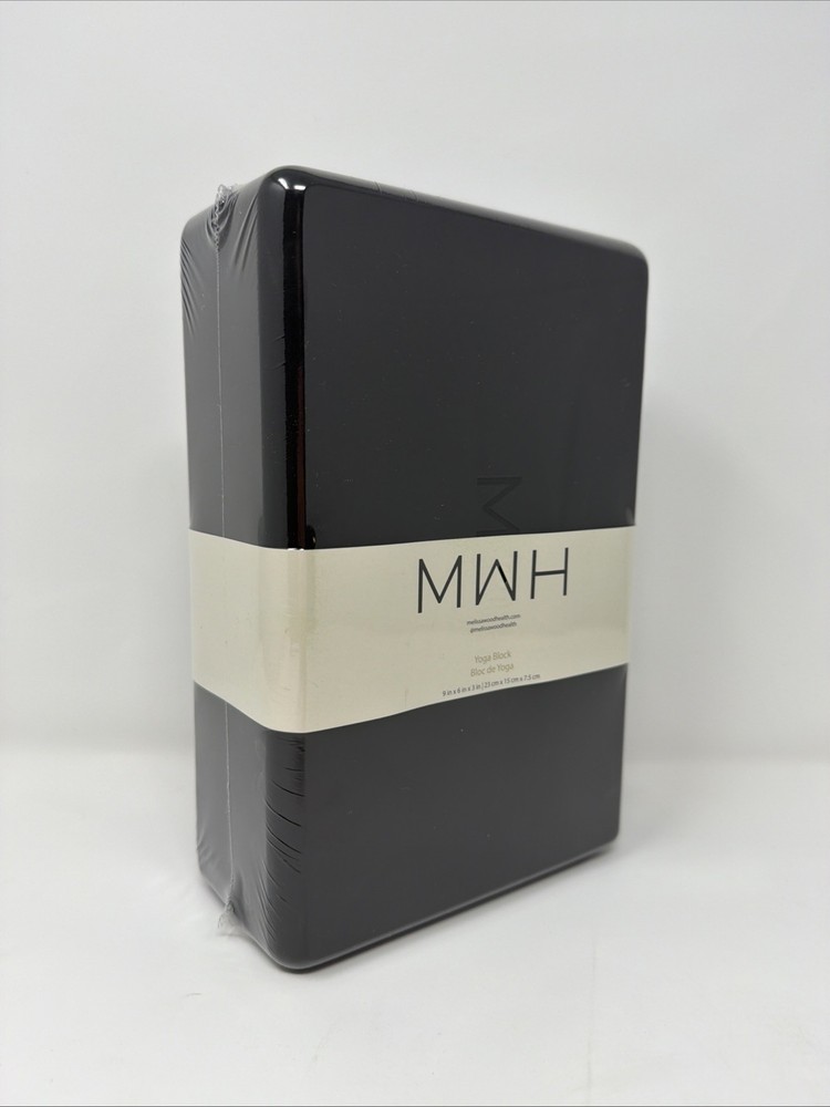 Melissa Wood Health MWH Black Yoga Block Durable Foam NEW