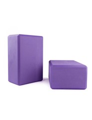 YOGA Foam Exercise Blocks (2 Bricks) and Natural Cotton Strap Set