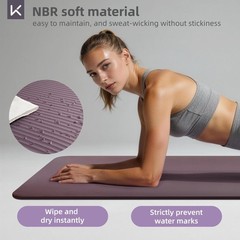 KEEP Extra Thick NBR Yoga Mat for Women & Men, 15mm Thick, 72”x32” L