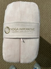 Yoga Imperative Firm Bolster Pillow Restorative Yoga Embroidered Case Bag Lotus