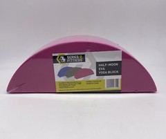 New Series 8 Fitness Pink Half Moon Eva Yoga Block NIP