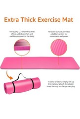 Amazon Basics 1/2 Inch Extra Thick Exercise Yoga Mat with Carrying Strap