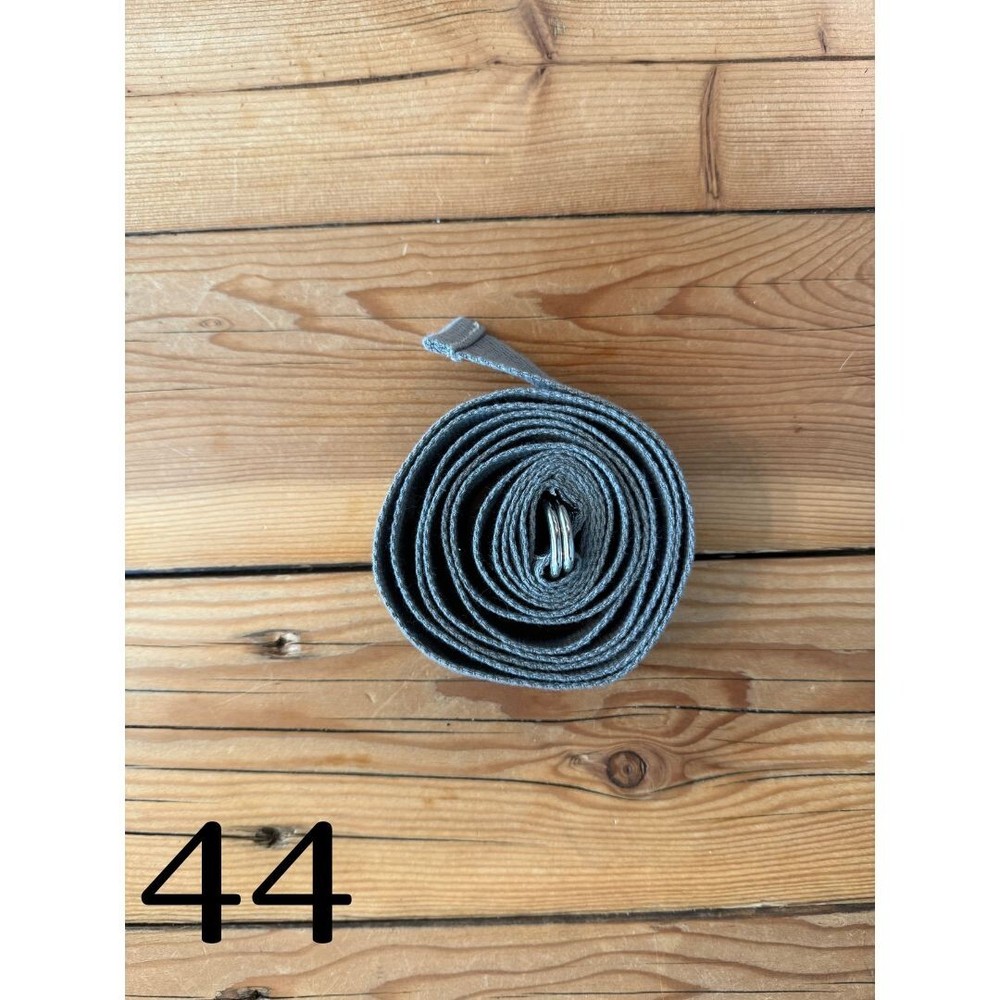 Yoga Strap – Grey | 7’8″ Long Stretching & Flexibility Strap with D-Ring Buckle