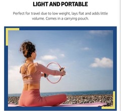 Pro Body Pilates Ring Circle Exercise Fitness Resistance Ring w/ Carry Bag