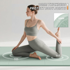 Extra Thick Foldable Yoga Mat | Non-Slip TPE | Portable 75×26″ for Home Gym