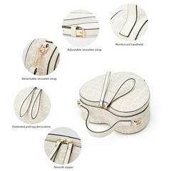 Crossbody Purse for Women Small Crossbody Bags Checkered Beige Heart Shape