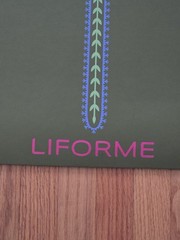 Liforme XL Yoga Mat Olive Green Mindful Garden w/ Travel Bag Used Once