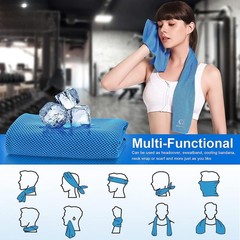 3Pcs Instant Cooling Towel Ice Cold for Gym Yoga Running – Soft 30x100cm gdrr