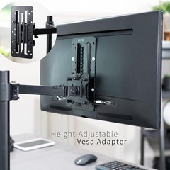 Height Adjustable VESA Adapter Stand for Individual Monitors up to 27 Black