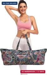 IwIeIaIrI Yoga Mat Bag for Women with Large Size Pocket and Zipper Pocket,Yoga B