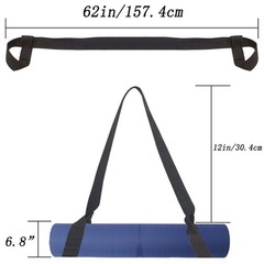 Tenalleys 1Pcs Black Adjustable Yoga Mat Strap Multi-Purpose 62inch,